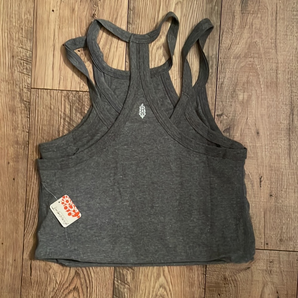 Free People Movement Two Times The Charm Tank size Large. Gray/Black in color. - Picture 7 of 10
